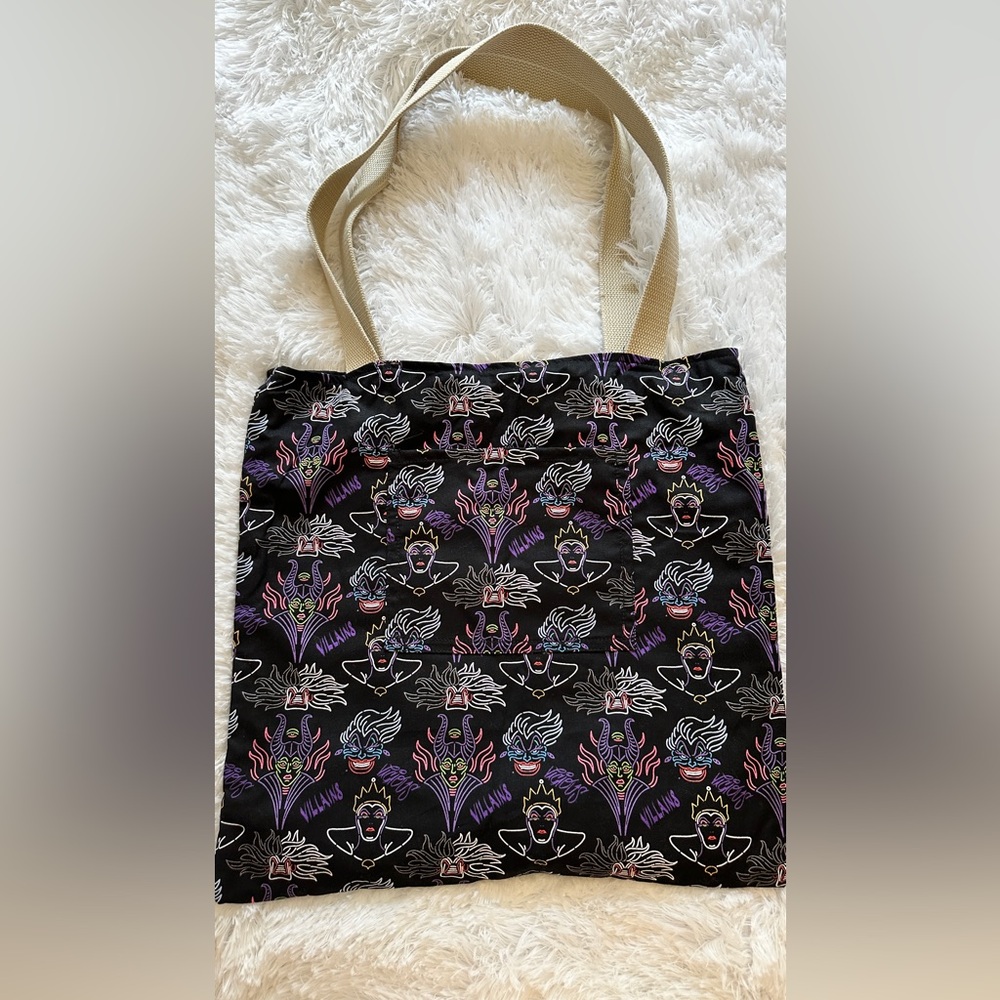 Disney neon villains tote bag handmade